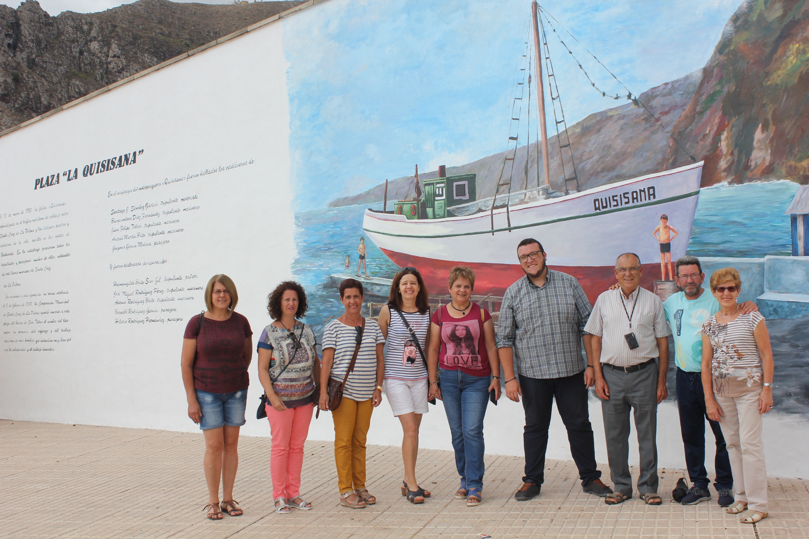 Una gran pintura mural en la plaza de la Quisisana recuerda la