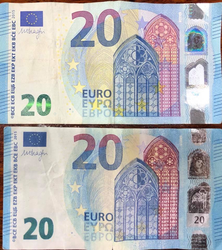 bosquejo despensa Parcial Colocan billetes falsos de 20 euros en establecimientos hosteleros palmeros