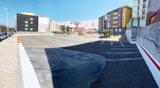 Nueva zona de estacionamiento gratuito habilitada por el Ayuntamiento en Los Llanos de Aridane.