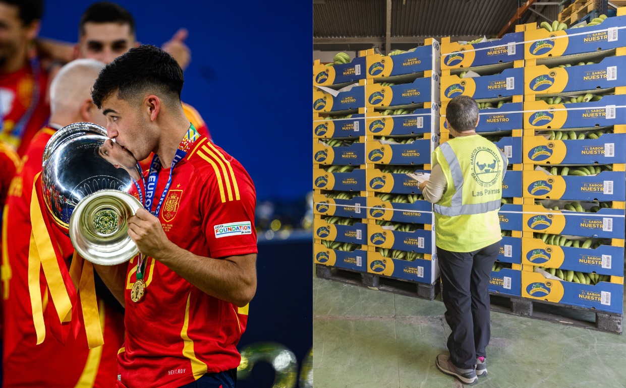 Plátano de Canarias celebra la victoria de España en la Eurocopa con quienes más lo necesitan.jpg