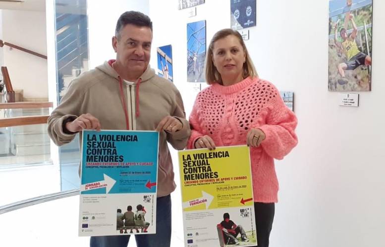 Tony Lorenzo (i) y Elena Pais (d) concejales de Deportes e Igualdad, respectivamente, del Ayuntamiento de Los Llanos de Aridane