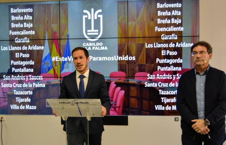 Mariano H. Zapata y José Adrián Hernández, Presidente y Vicepresidente del Cabildo Insular de La Palma