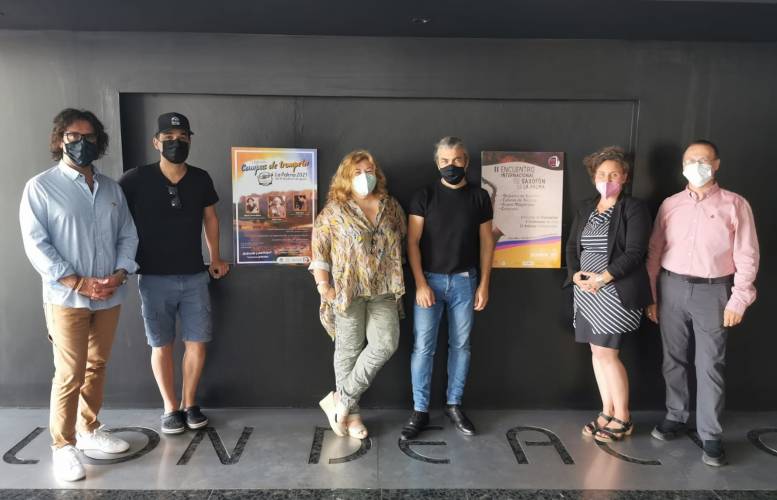 De izquierda a derecha: Miguel Cervera, Idafe Pérez, Charo González, Gonzalo Jaubert, Anne-Theilke Grabow y José Climent.