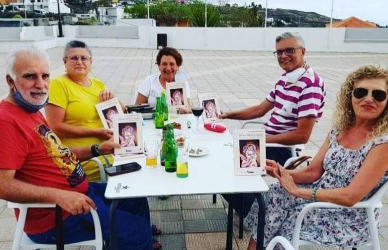 Foto de archivo: última reunión del Club de Lectura en Todoque, en septiembre de 2022